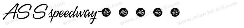 AS S speedway字体转换